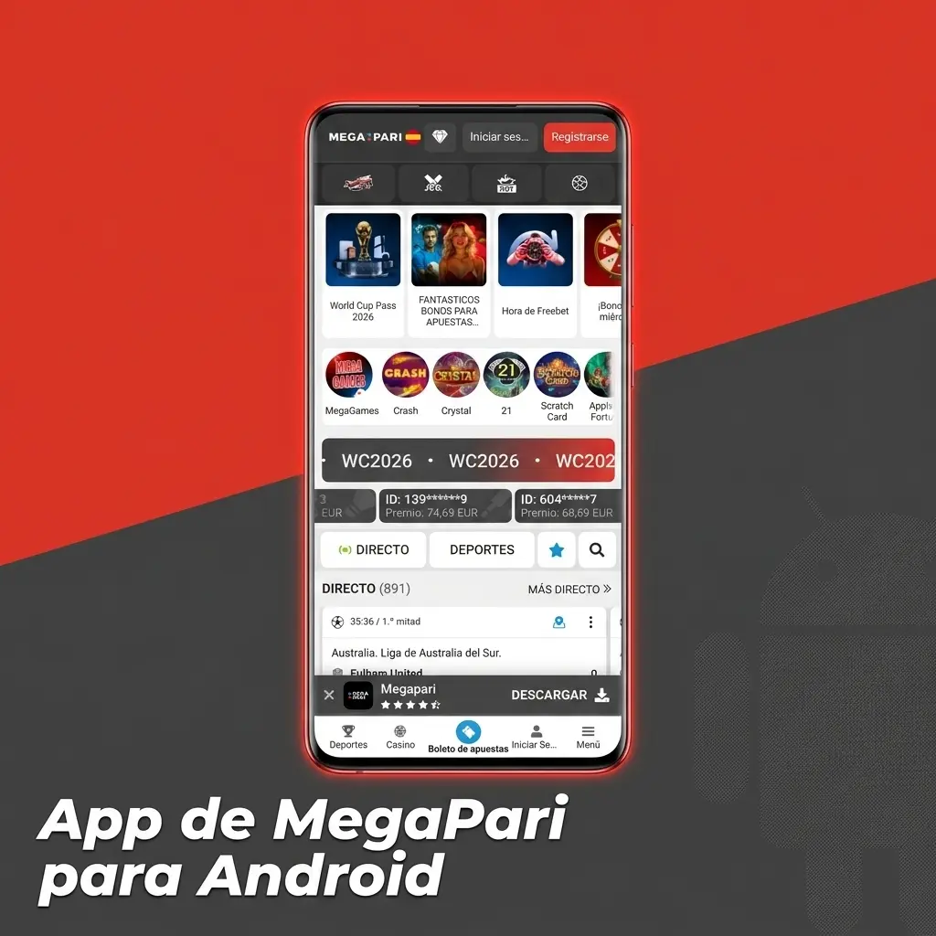 App de MegaPari para Android: descarga APK, instalación desde fuentes externas y acceso completo a servicios