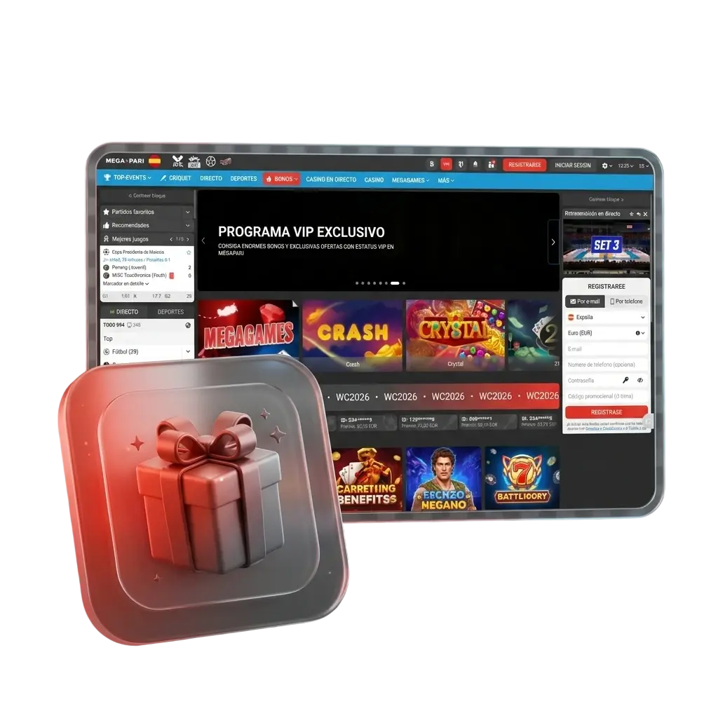 Bonificaciones y promociones de MegaPari en España: bienvenida de 1.500 EUR y 150 giros gratis
