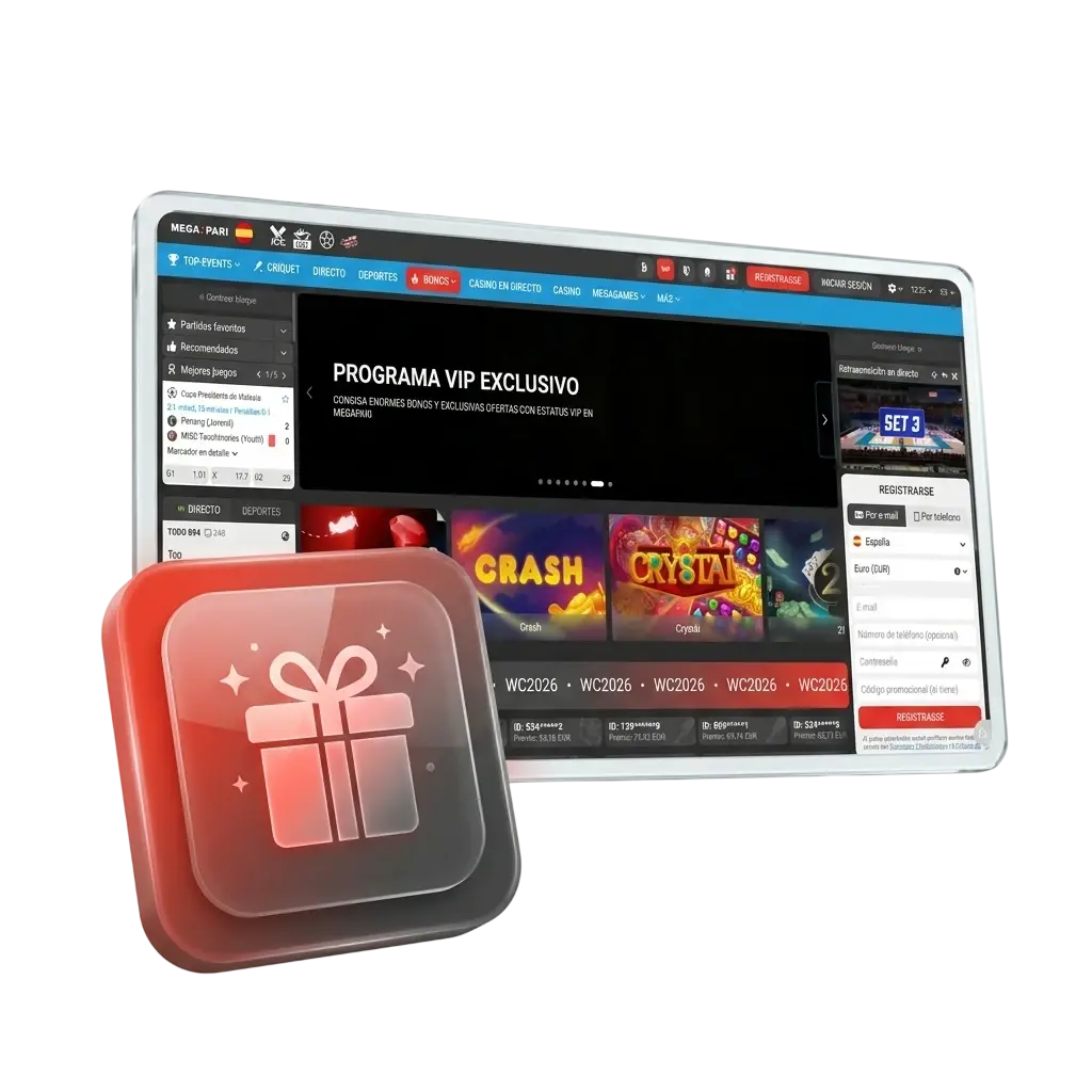 Bonos y promociones MegaPari España 2026: bienvenida hasta 1500 EUR y 150 giros gratis