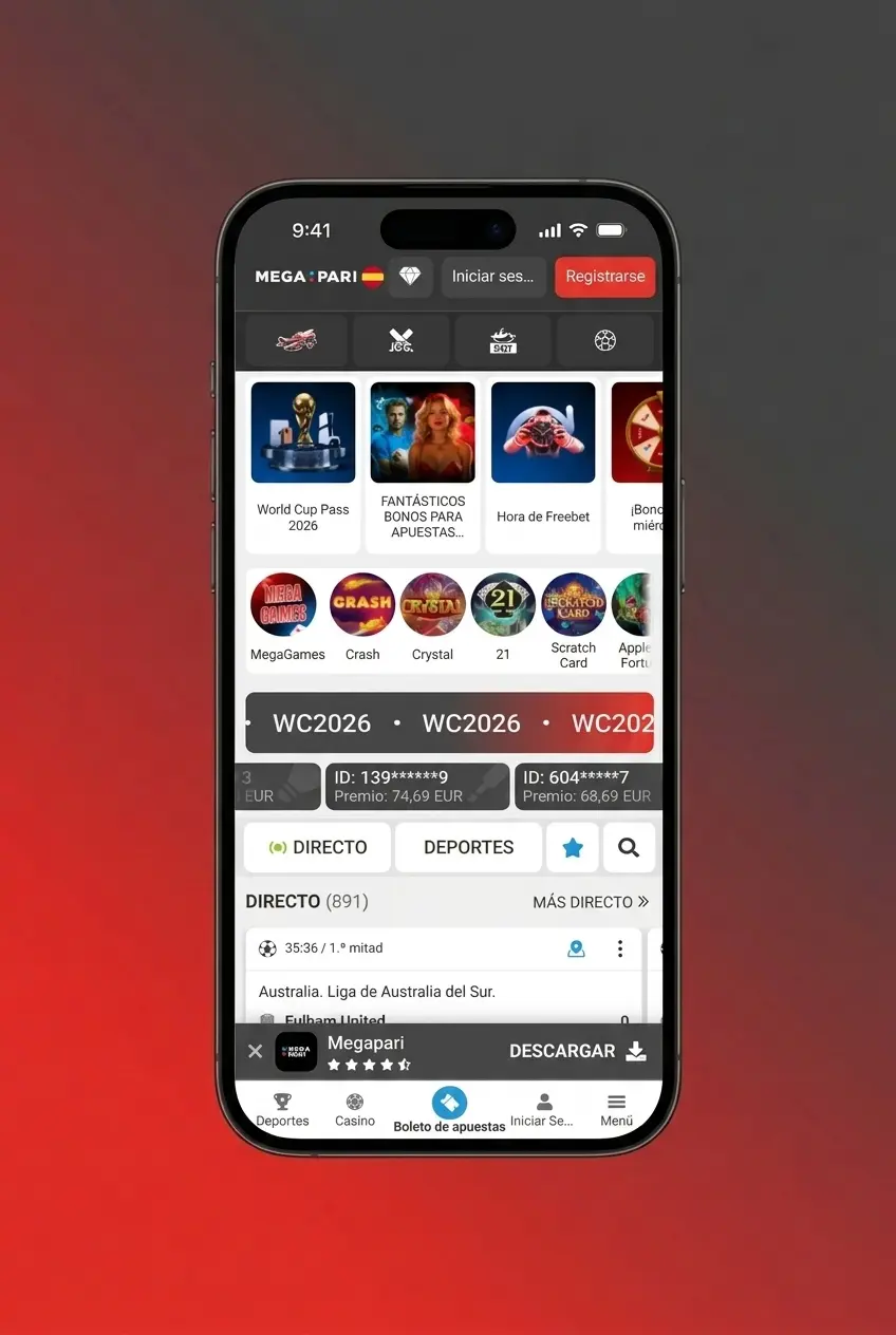 Instalación de la app MegaPari en iPhone e iPad desde el App Store de Apple con iOS compatible