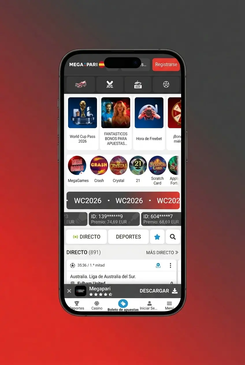 Instalación de la app MegaPari en iPhone e iPad desde el App Store de Apple con iOS compatible